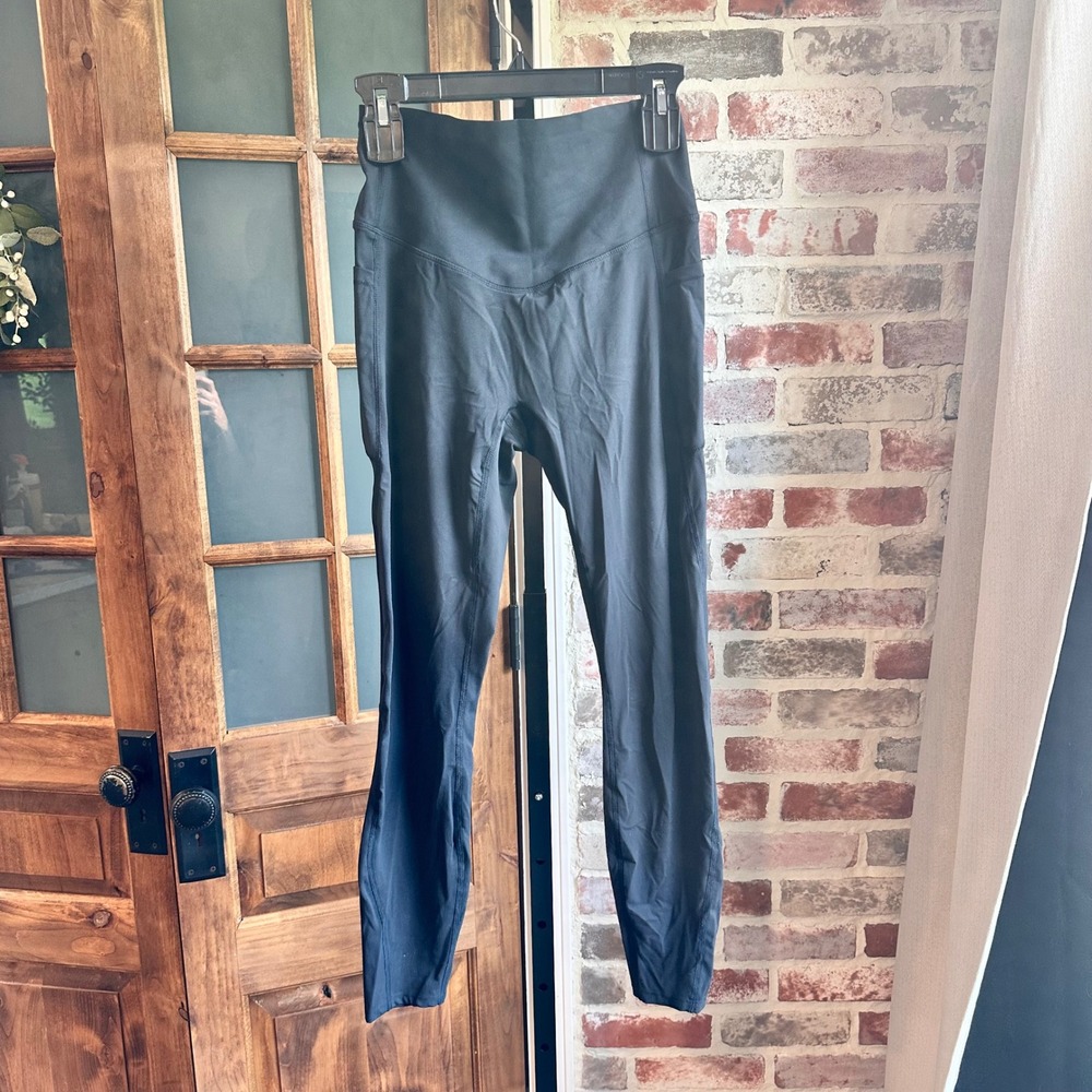 Halara Leggings Women Black High Waisted Pockets Yoga Activewear Basic Medium